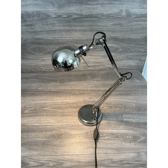 Ikea Forsa Vintage Chrome Architect's Desk Work Lamp Light - Picture 4 of 10
